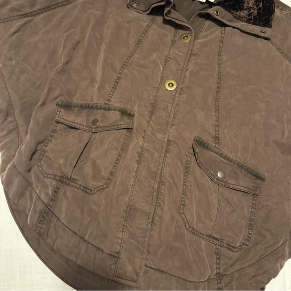Anthropologie HEI HEI Velvet Trim Todra Cape Jacket SZ XS/S - Picture 6 of 14
